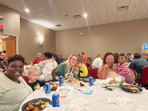 Dinner time at retreat