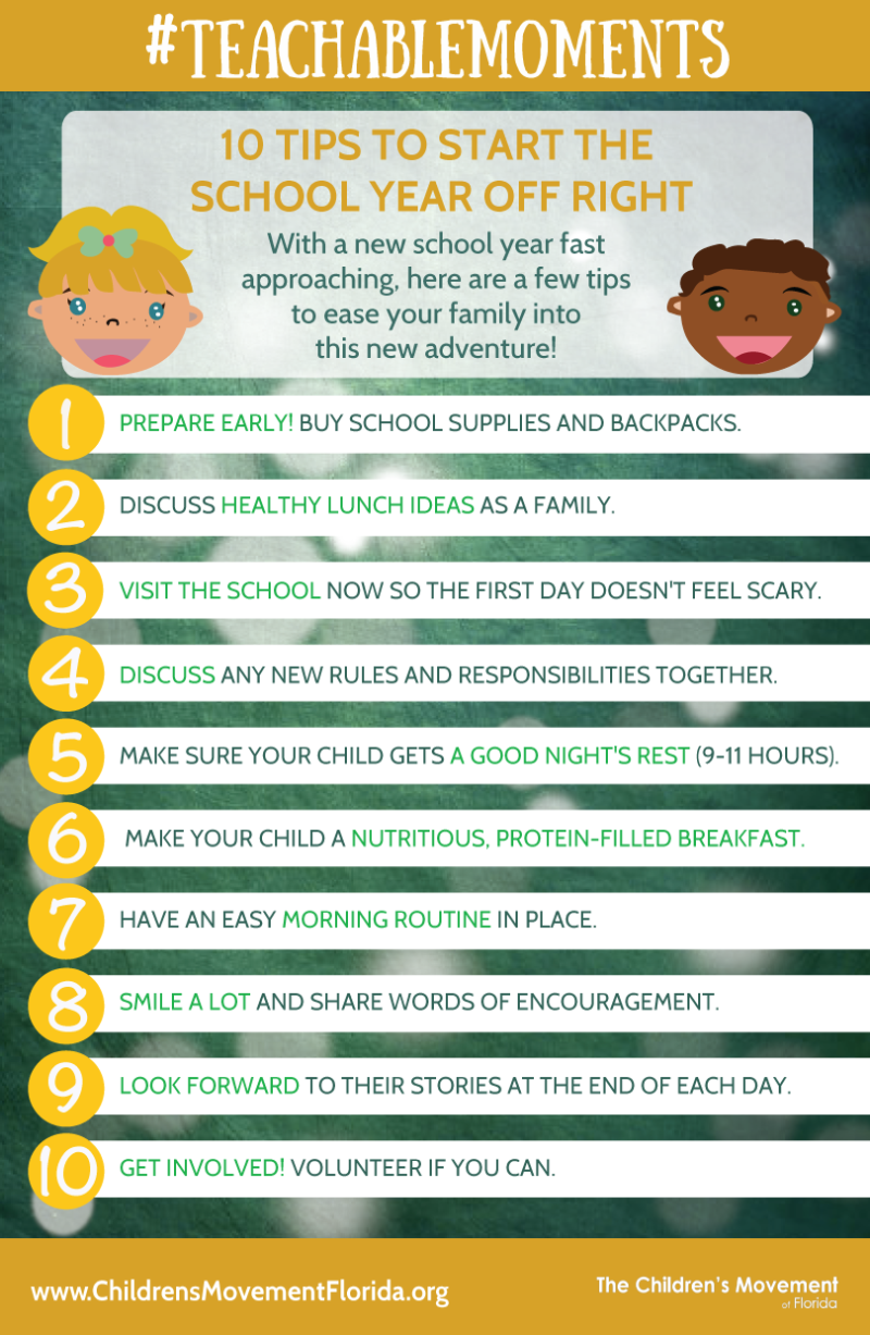 10 Tips to Start the School Year Off Right