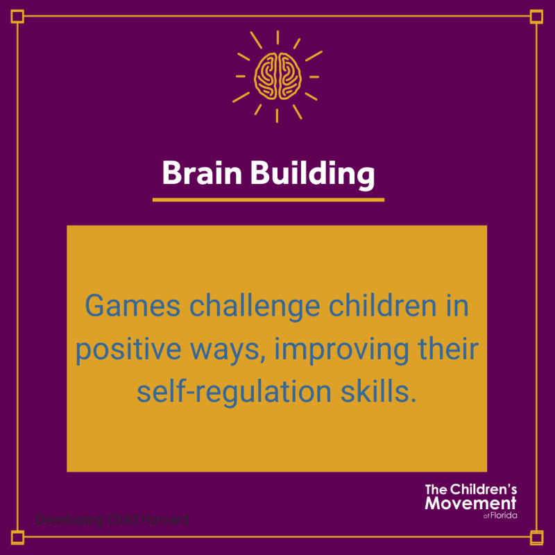 Games challenge children in positive ways.