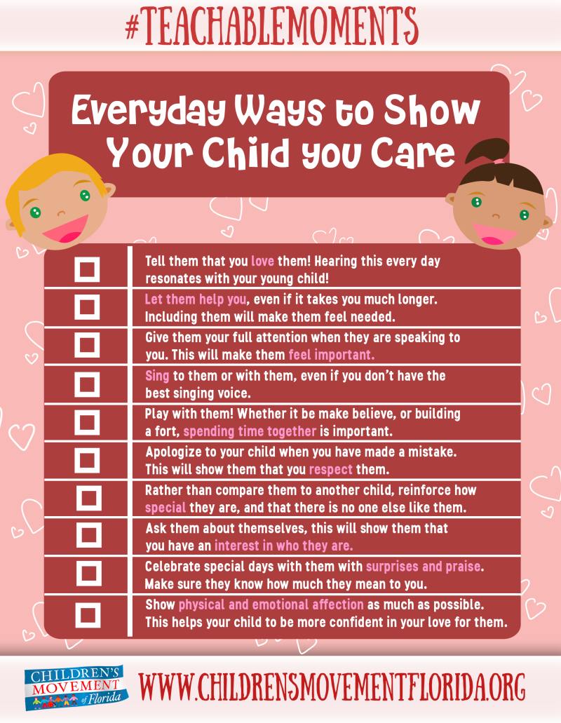 Everyday Ways To Show Your Child You Care